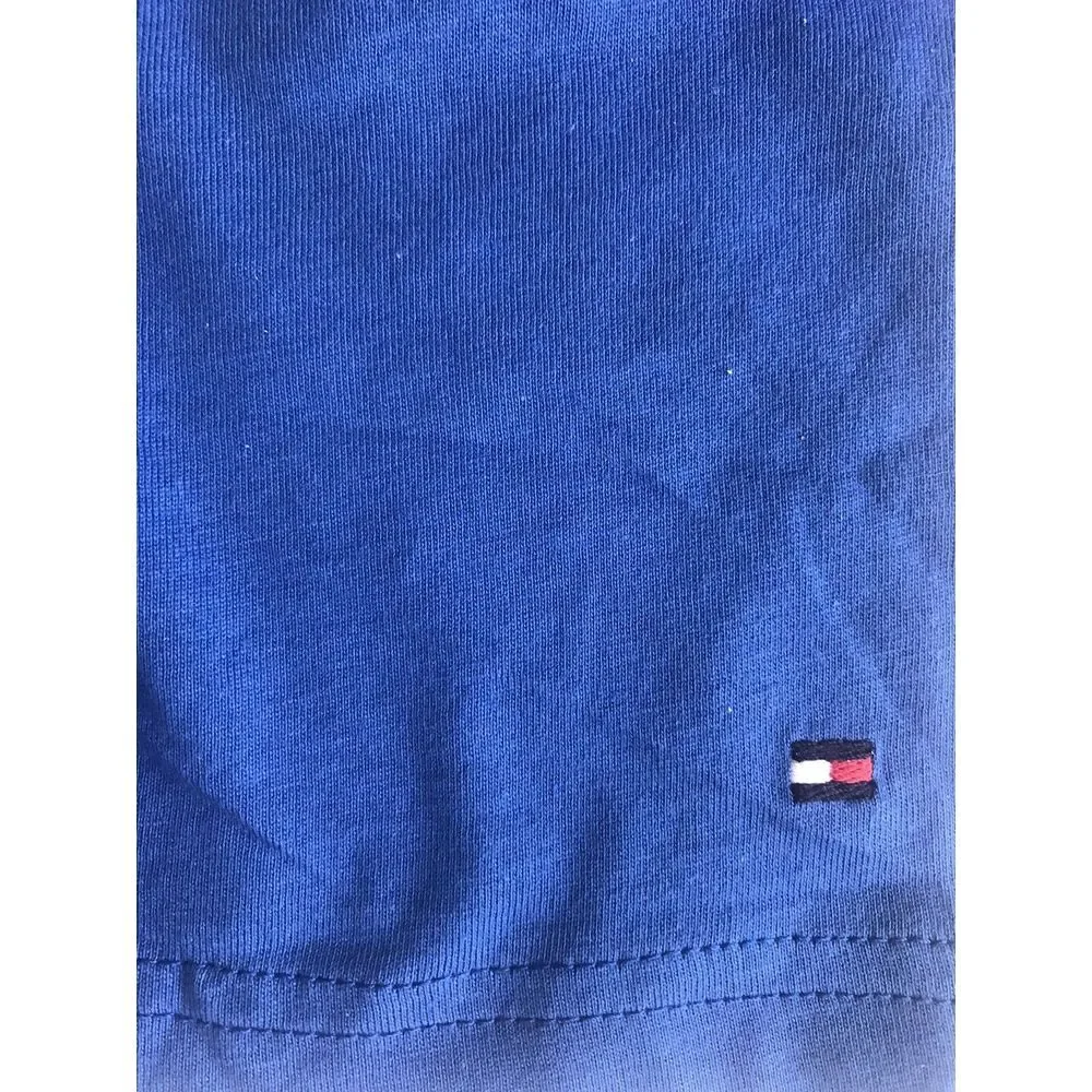 Tommy Hilfiger Boy Short Sleeve Ken‎ Crew Neck Logo Tee - Blue Lolite/Size 7
